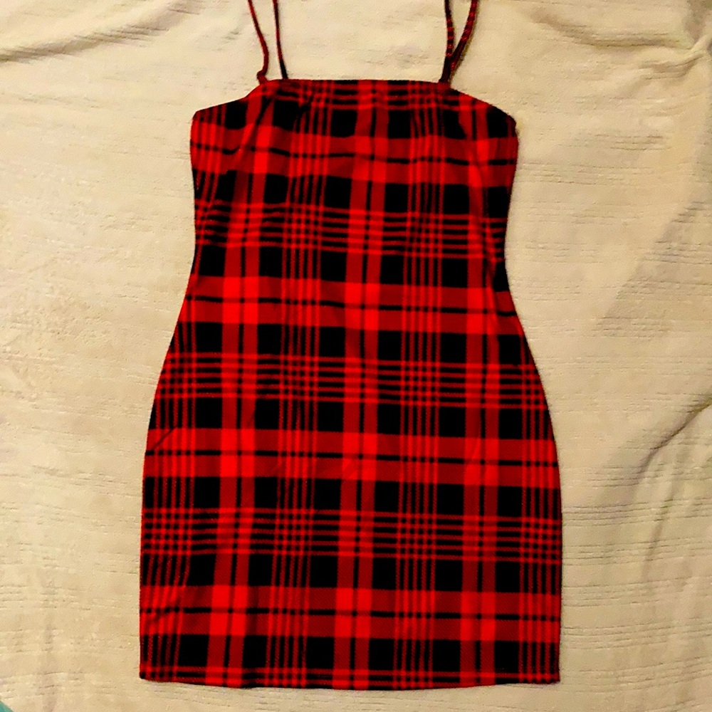 Large Black and Red Bodycon Dress